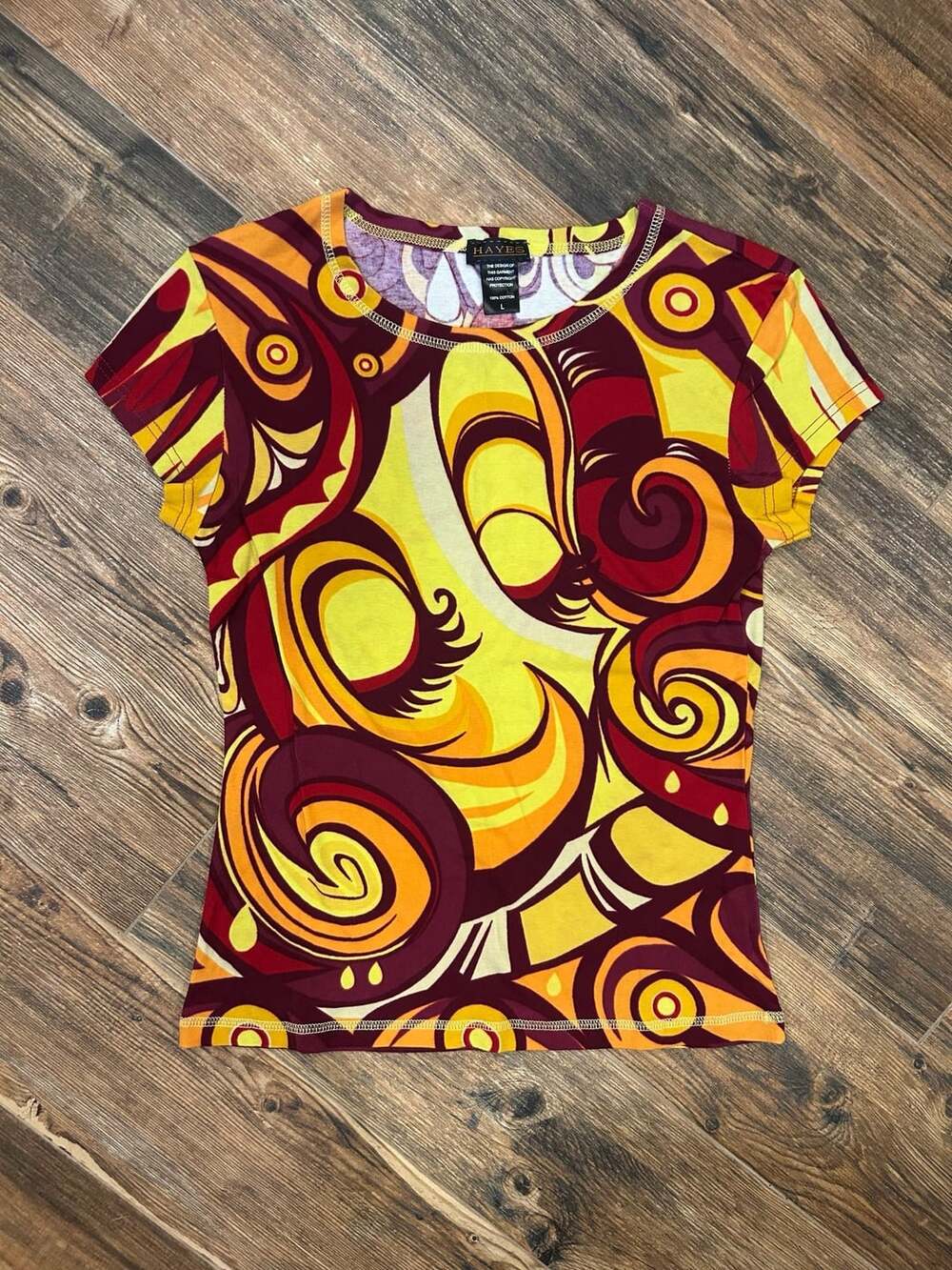 Deadstock Hayes Graphic T-Shirt Size L Multicolored Cotton
